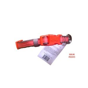 MARTHA STEWART ADJUSTABLE NYLON COLLAR DOG COLOR DRESS CORAL SIZE 14/S